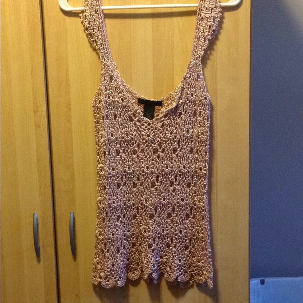 The Limited pink knit tank top